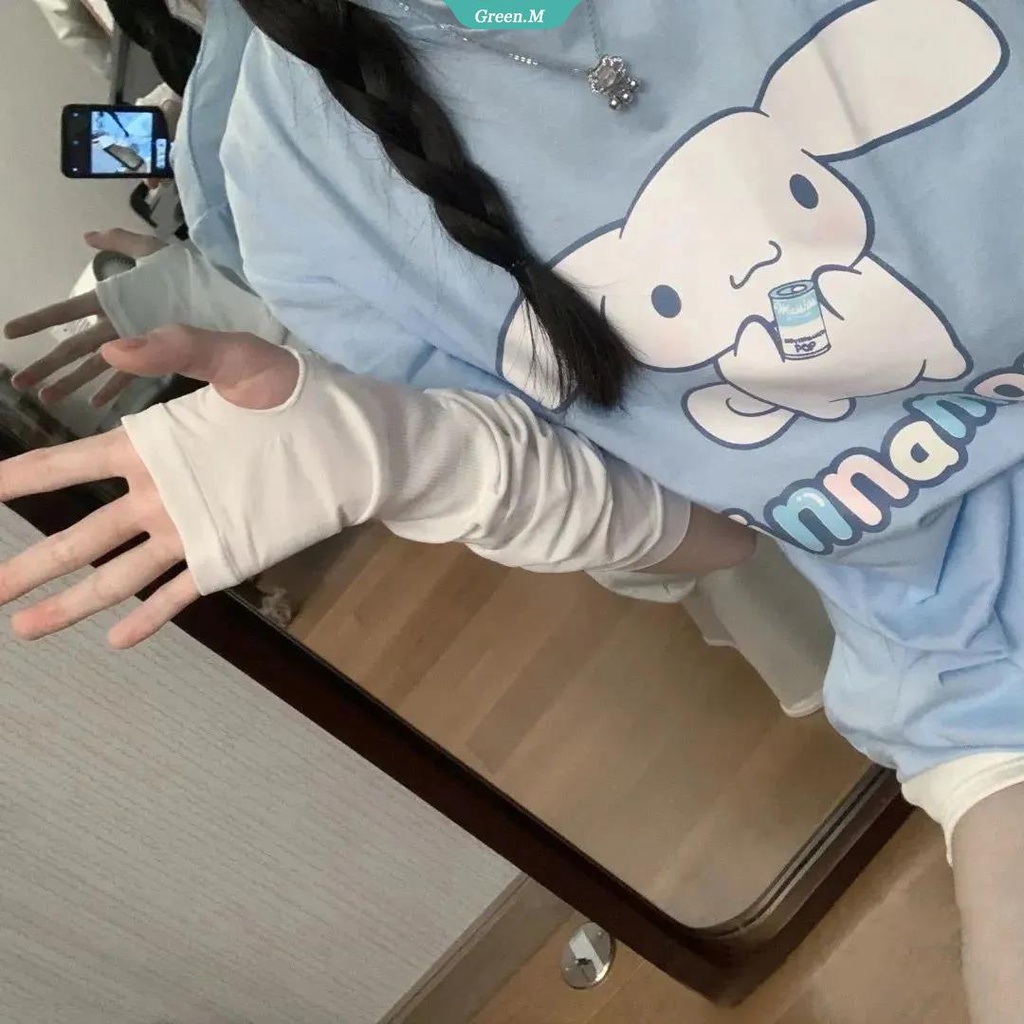 New Women Casual Loose Oversized T Shirt Cartoon Cinnamoroll Printed Three Quarter Sleeve Tee Shirt Female Streetwear