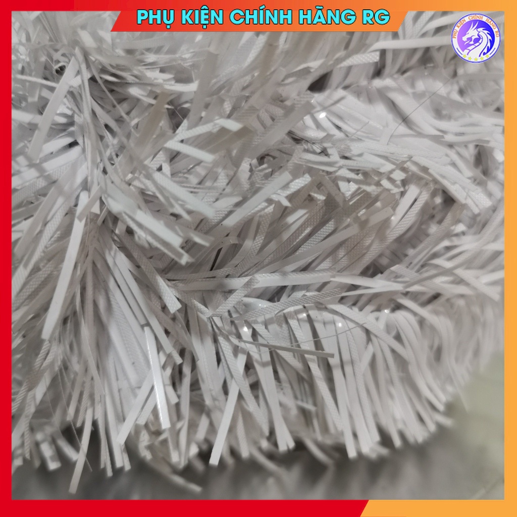 Dây lá thông màu trắng 9m tạo hình cây thông noel treo tường trang trí giáng sinh