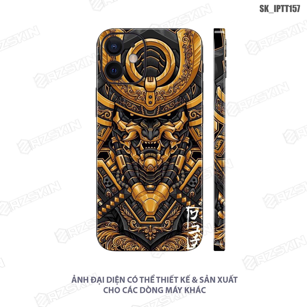 Miếng Dán Skin SAMURAI Gold Cho Mọi Dòng IPhone |SK_IPTT157| Dán Full Lưng Viền, Chất Liệu Film 3M, Cắt Khuôn CNC Dễ Dán