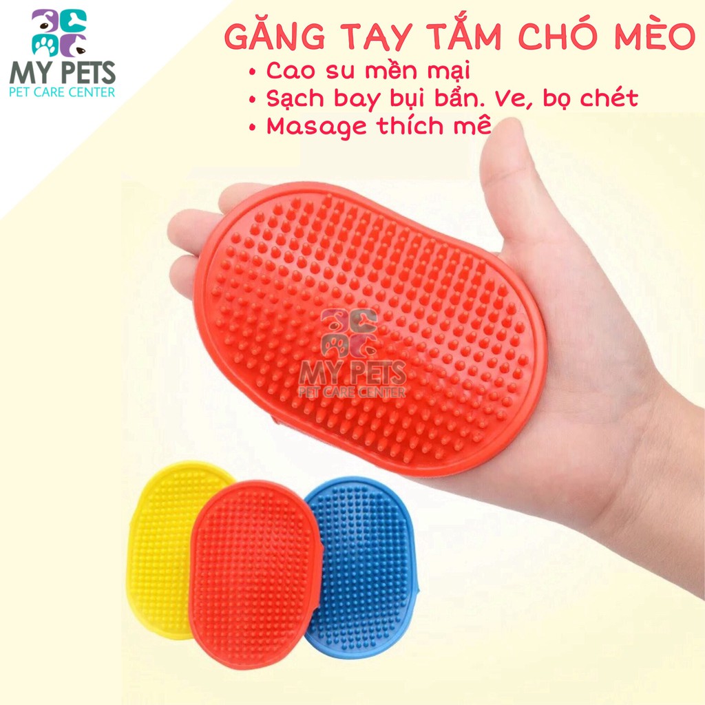 Găng tay G03 - Găng tay tắm và massage cho chó mèo cao su mềm mại
