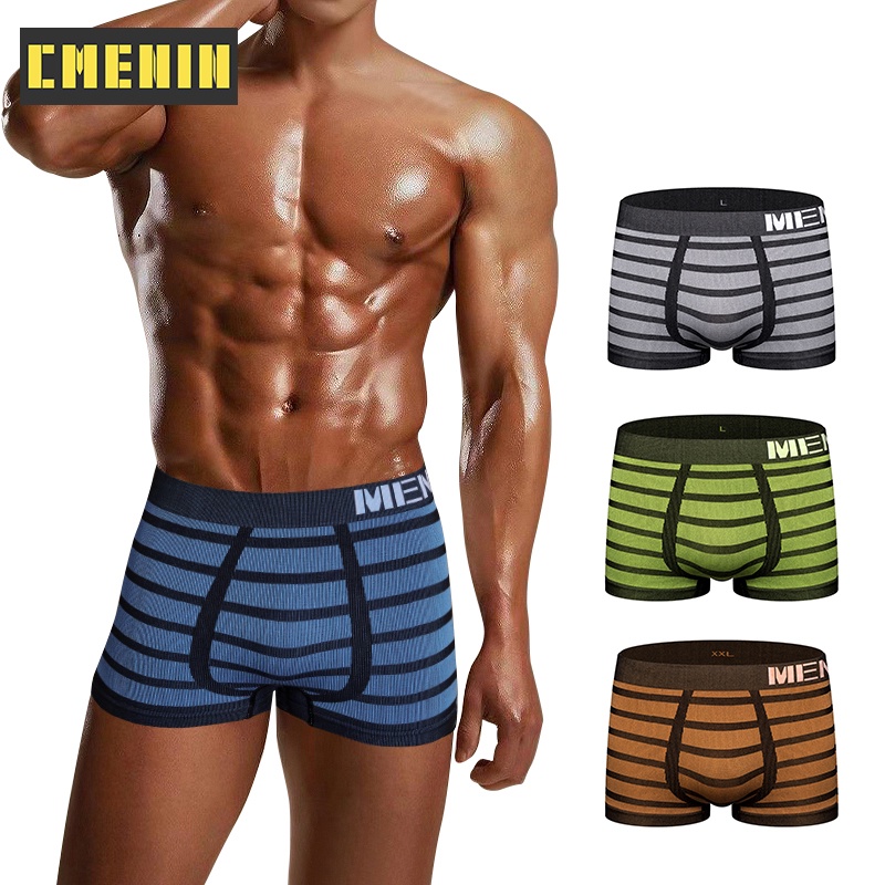 1 quần lót boxer mềm mại in chữ cho nam giới M0041
