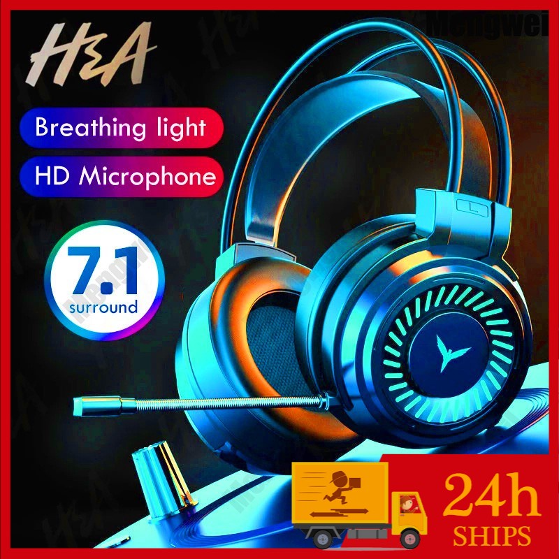 Tai Nghe Trùm Đầu Chơi Game Có Mic Và Đèn Led