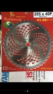 Lưỡi cắt cỏ 255mm phụ kiện lưỡi cưa tròn hợp kim lõi cốt 24,5mm dùng cho các loại máy cắt cỏ thông dụng