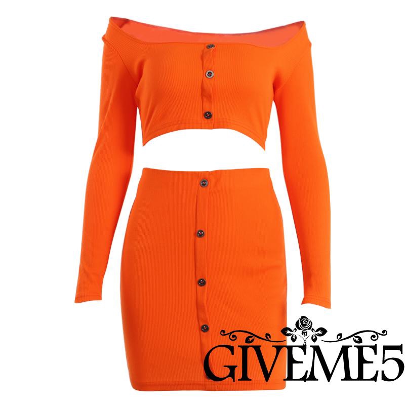 Set áo croptop hở eo + chân váy lưng cao quyến rũ cho nữ