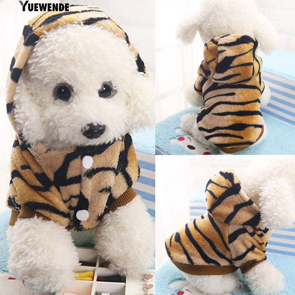 Áo khoác hoodie họa tiết kẻ sọc cho thú cưng