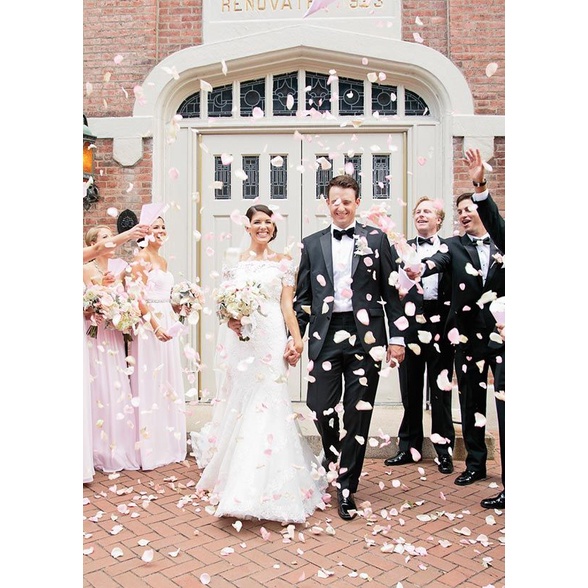 1 lốc 6 cây pháo giấy hoa hồng mix trái tim cho đám cưới, đám hỏi