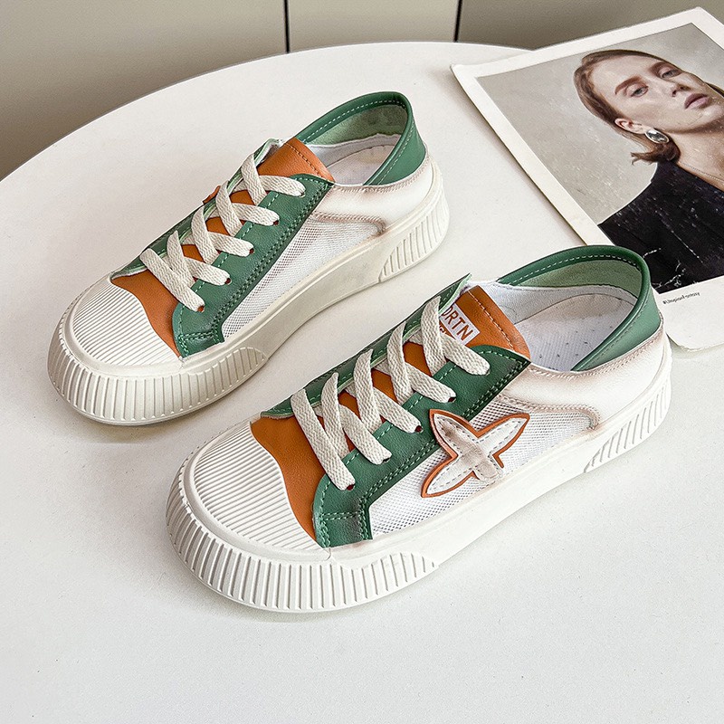 Giày SNEAKER nữ vải lưới thoáng khí đi được thêm kiểu DÁNG SỤC phong cách Hàn Quốc (6612)
