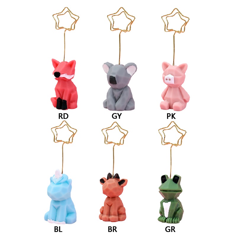 Kẹp giữ thẻ ghi chú hình động vật hoạt hình để bàn trang trí