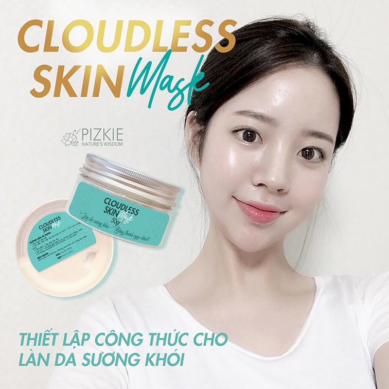 Mặt nạ Cloudless Skin Mask Thương Hiệu Pizkie Giúp Làn Da Căng Ẩm, Bóng Mịn 50gr