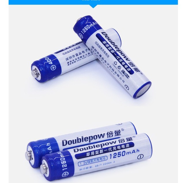 PIN AAA ( PIN ĐŨA ) Doublepow 1250mAh - Hàng chính hãng dung lượng thực