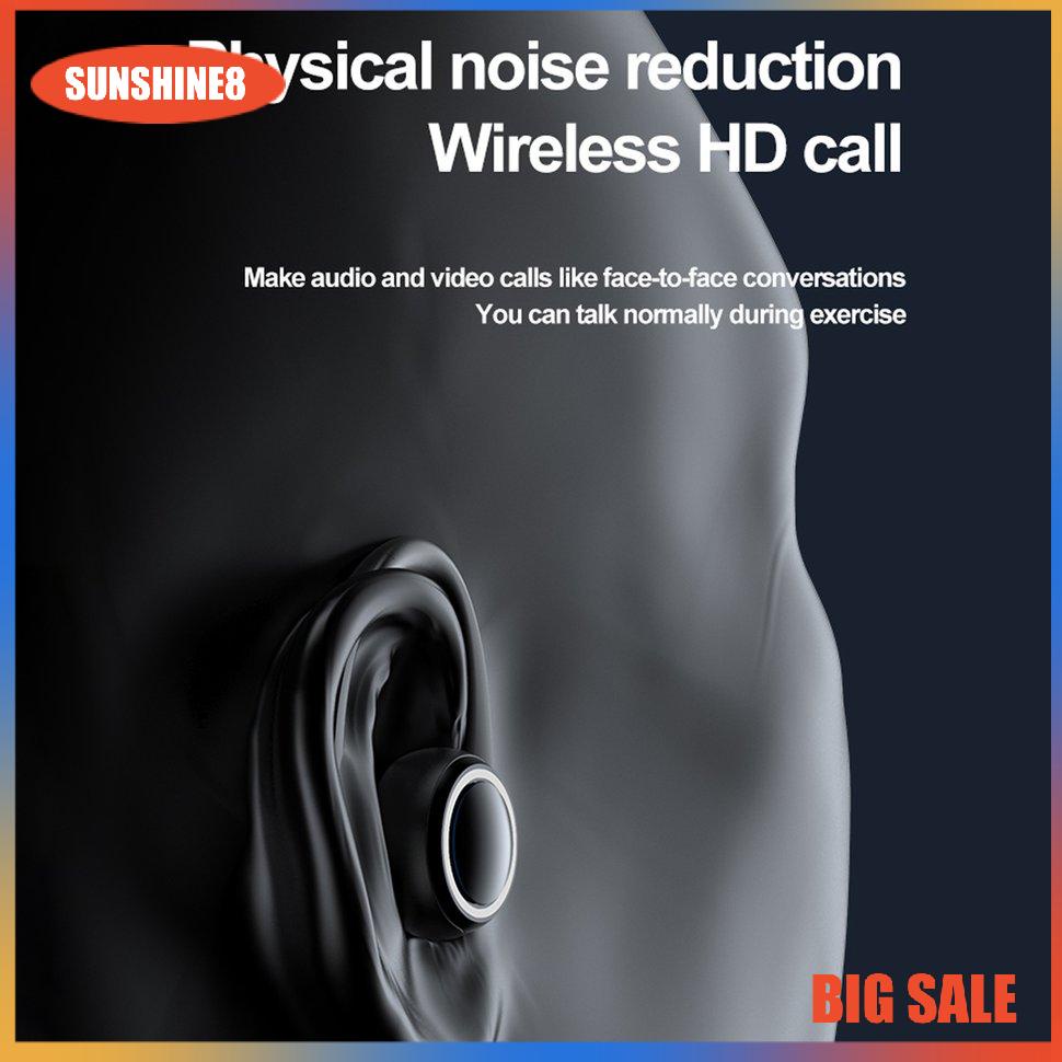 【SUN】Wireless Earhook Earphone Touch Stereo Headphone V5.0 Sports Headphones