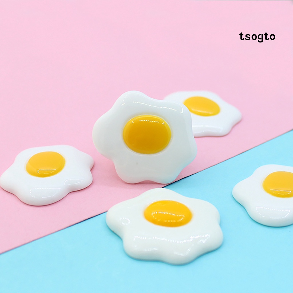 Set 5 Mô Hình Trứng Chiên Mini Bằng Nhựa Resin Cho Bé