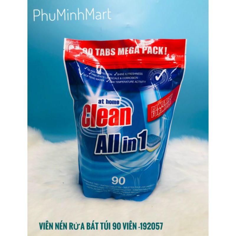 Viên nén rửa bát dùng trong máy rửa bát  At Home túi 90 viên 192057