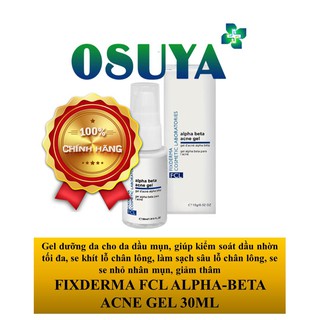 [ CHÍNH HÃNG ] Gel Trị Mụn Trứng Cá Và Mụn Đầu Đen Tẩy Tế Bào Chết Nhẹ - FIXDERMA FCL ALPHA-BETA ACNE GEL 30ML