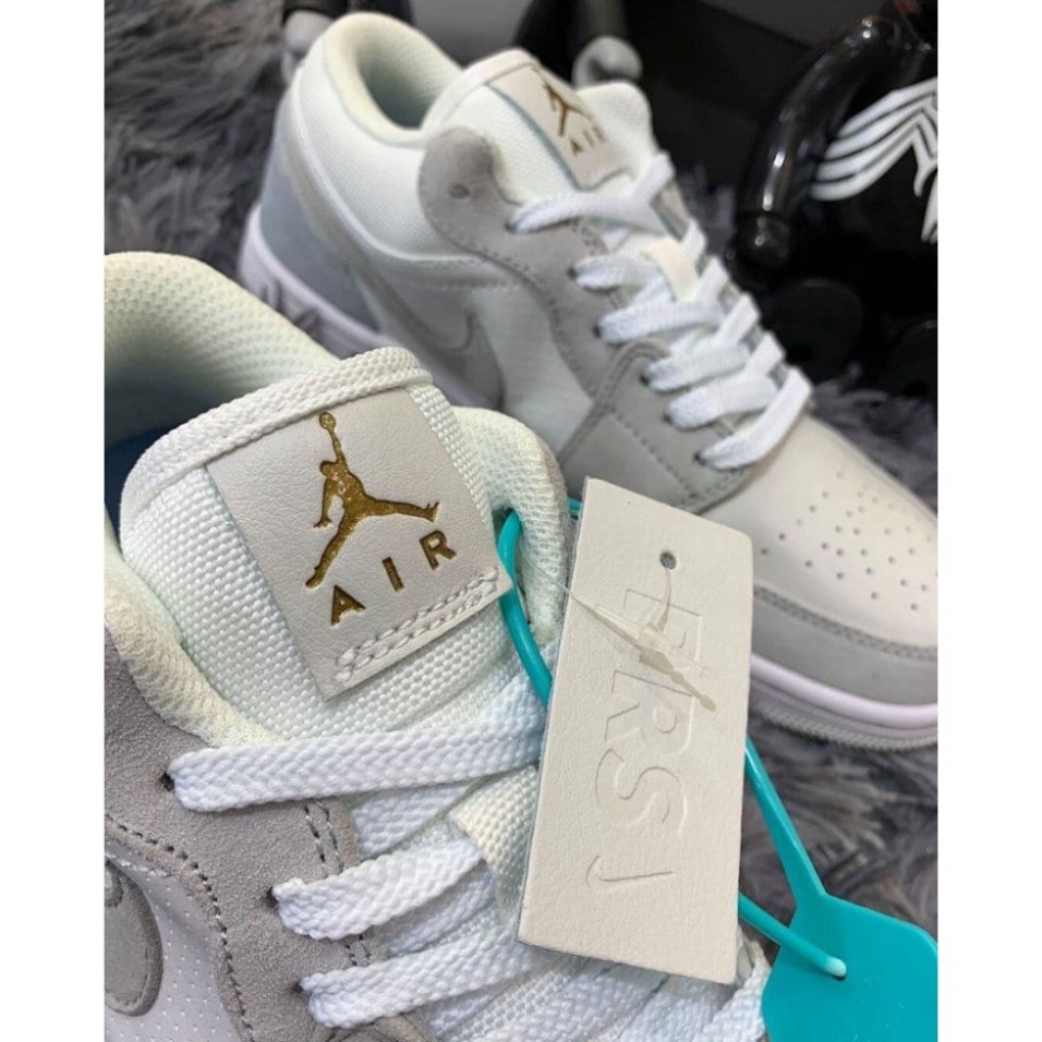 [Ảnh + Video Thật] Giày Jordan 1 Low Paris Trắng Xám, JD1 Low Paris Cổ Thấp Gót Xanh Thời Trang Hot Hit 2021 | BigBuy360 - bigbuy360.vn
