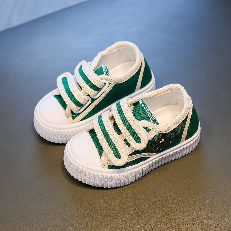 Giày Canvas Quai Dán Thiết Kế Mới Thời Trang 2022 Dành Cho Bé Gái