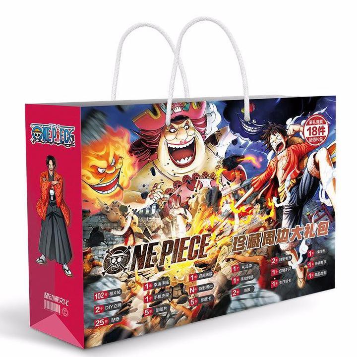 ♞✆❁(nhiều mẫu) Túi quà tặng One Piece Đảo hải tặc Luffy Zoro hình chữ nhật chibi anme album ảnh mẫu mới về