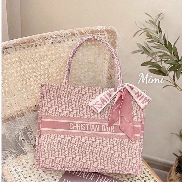 Túi Xách Nữ Công Sở- Giỏ xách  họa tiết thổ Cẩm-Dior-Kèm khăn ❣ ❣Để được laptop -size 36 -  - ❣Có ảnh thật