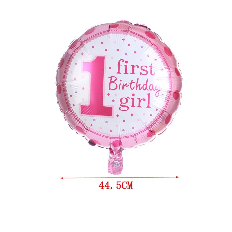 Bộ 5 Bong Bóng Foil Họa Tiết Chữ Happy Birthday 1 Dùng Trang Trí Tiệc Sinh Nhật Cho Bé