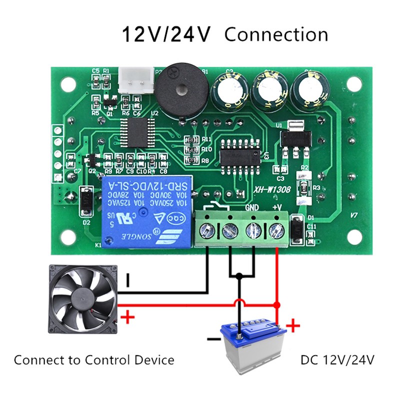 Bộ điều khiển nhiệt độ XH-M1308 XH-M1308 AC 220V DC 12V 24V