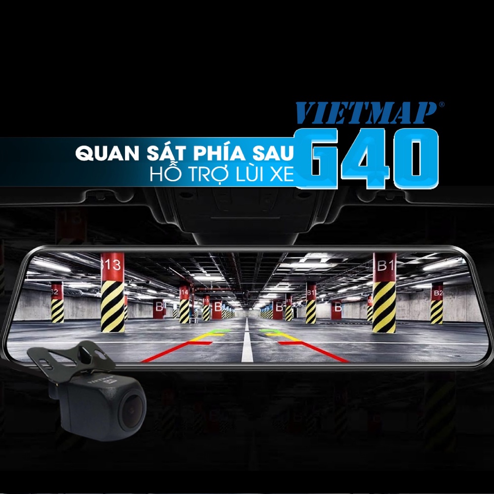 Camera hành trình Vietmap G40 - Ghi Hình Trước Sau - Cảnh Báo Giao Thông - ADAS - Wifi