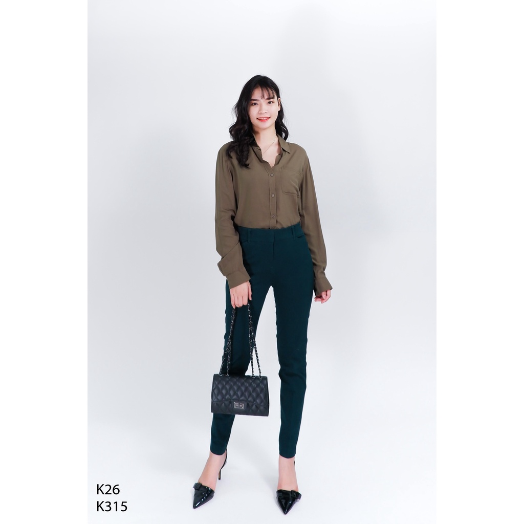 Áo sơ mi nữ tay dài cách điệu cổ đức thời trang công sở dành cho những ai yêu thích thời trang V Fashion K26.1