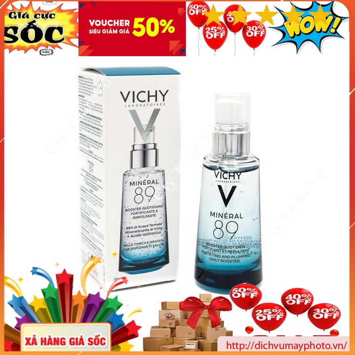Serum khoáng Vichy Mineral 89 phục hồi chuyên sâu dung tích 50ml cấp ẩm kholinhkien