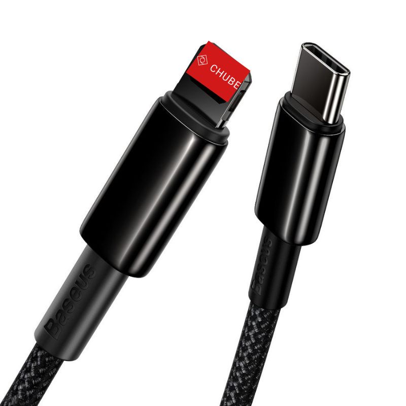 Cáp sạc nhanh Type C to L PD 20W Tungsten Gold Baseus LV879-BK