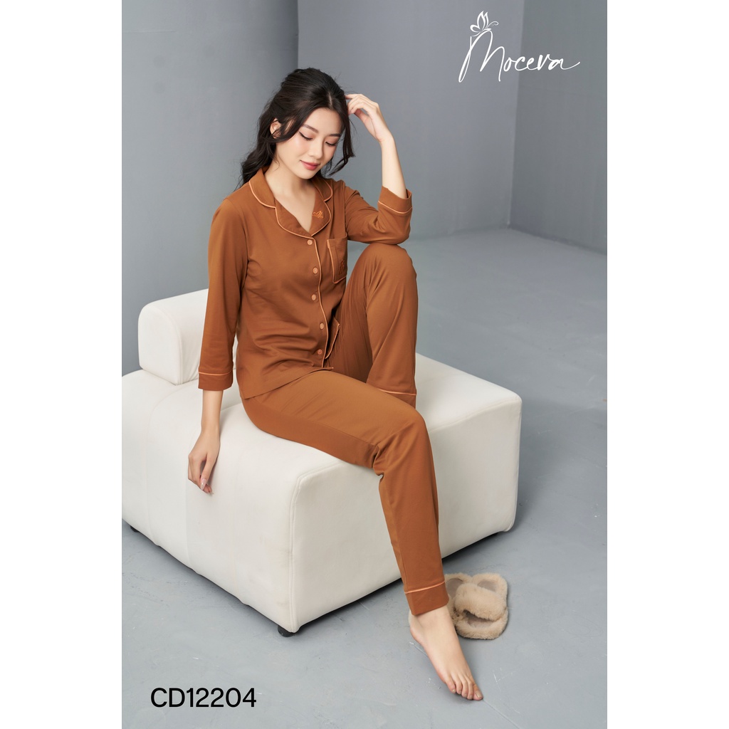 Bộ Pyjama nữ chất liệu cotton cao cấp mềm mịn thoáng mát Mộc Eva CD12204