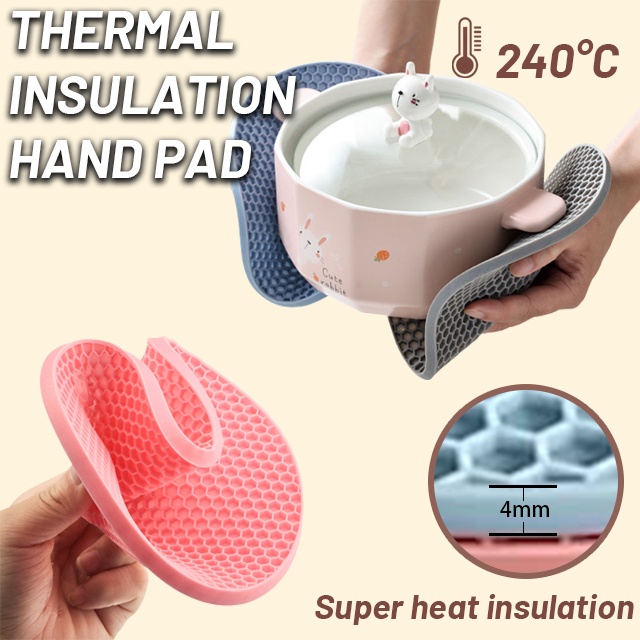 Tấm lót silicone chống trượt/chống bỏng chịu nhiệt hình tròn đa năng cho bàn nhà bếp