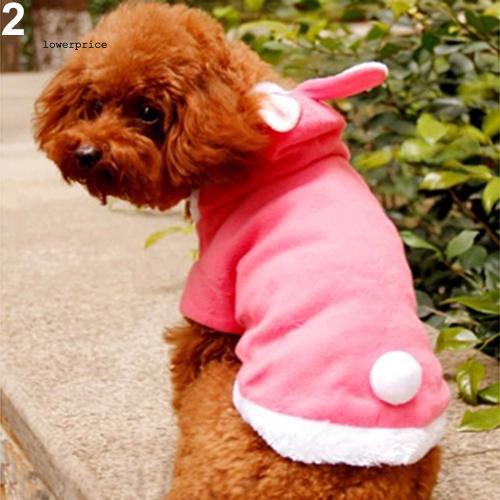 Áo hoodie thiết kế tai thỏ dễ thương dành cho thú cưng