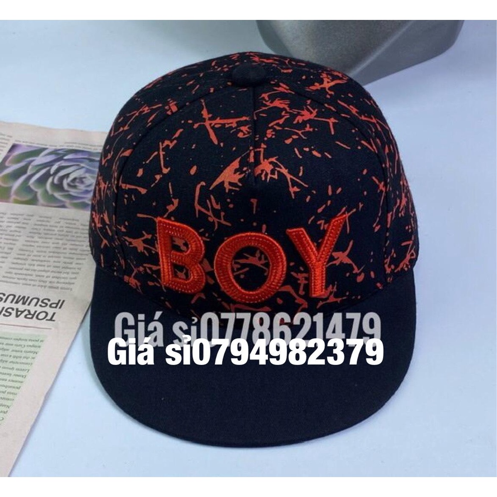 Mũ snapback giành cho bé trai 3 - 8 tuổi thêu Boy đơn giản nhưng cực dễ thương (Cap-Nón(Most))