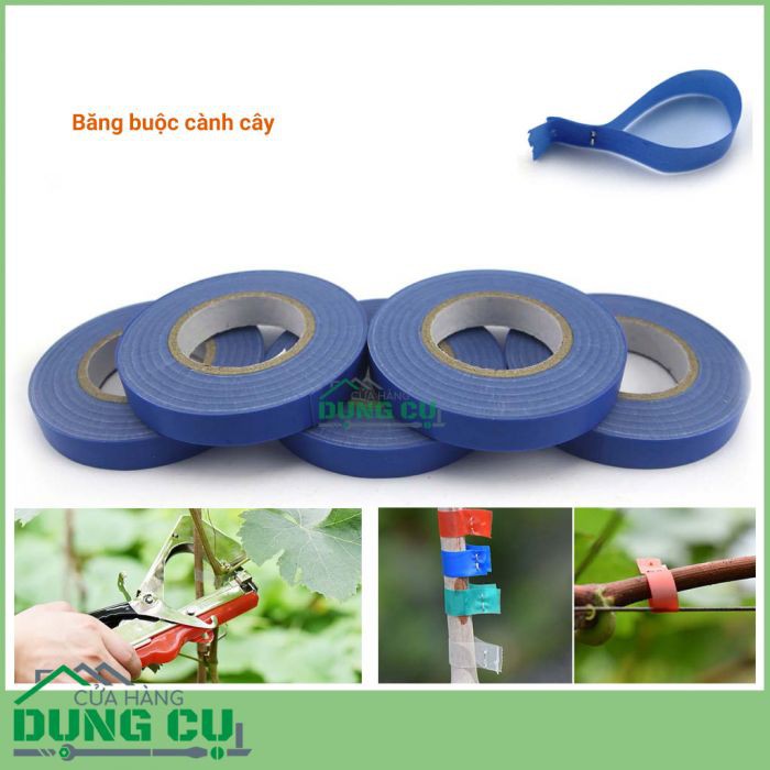 Dụng cụ buộc cây dây leo chuyên dụng + hộp ghim + băng buộc cành