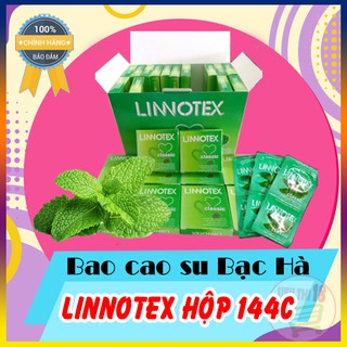Hộp lớn bao cao su bạc hà linnotex bcs giá hot gia đình khách sạn
