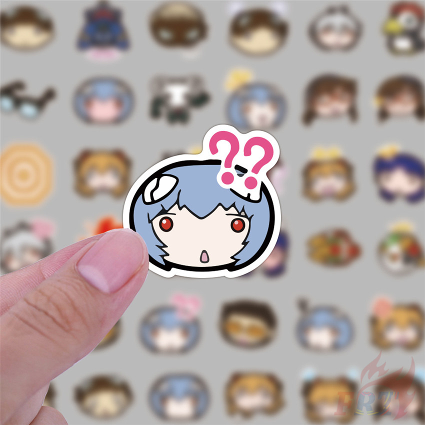 Set 40 miếng dán hình nhân vật Neon Genesis Evangelion Ayanami Rei dùng trang trí nhật ký/laptop/vali/ván trượt