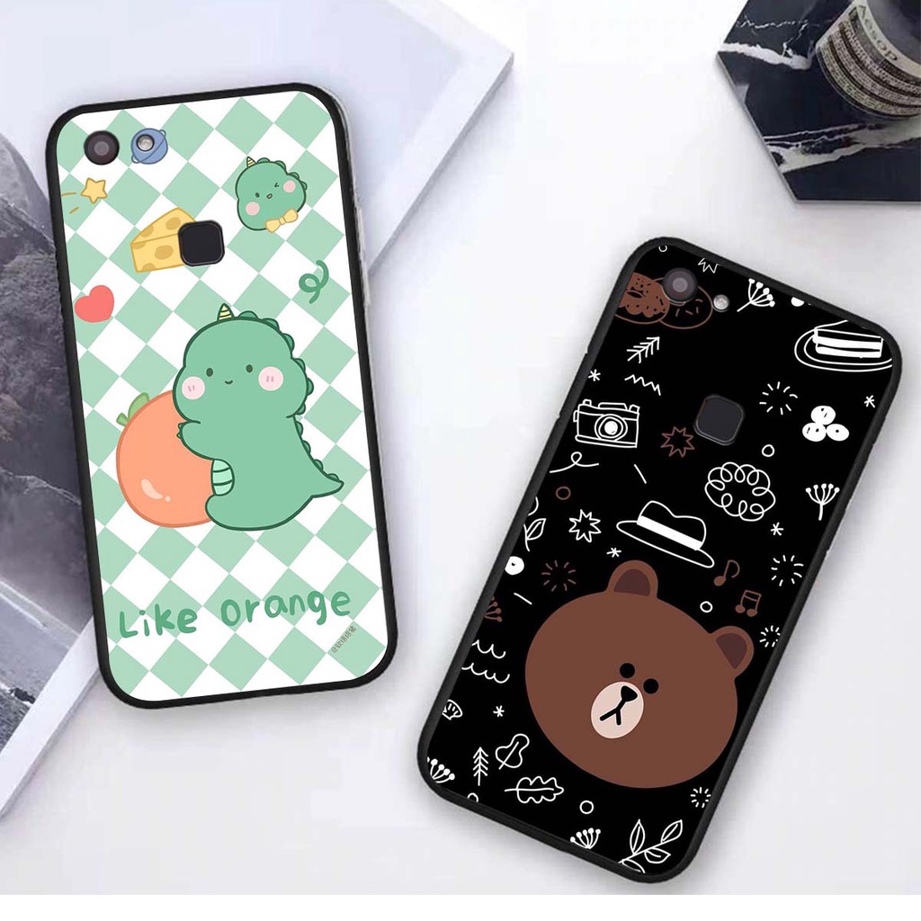 Ốp lưng Vivo V7 / V7 PLUS in hình khủng long , gấu nâu xinh xắn, siêu cute  mà còn vô cùng RẺ -ĐẸP