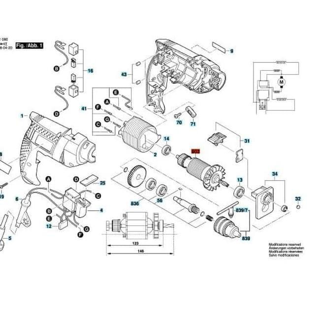 Công Tắc Bật / Tắt Bosch Gsb 550 6lv