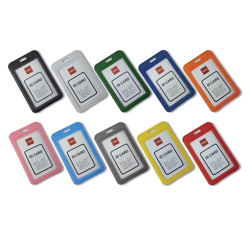 Vỏ Bao Thẻ Nhân Viên Sinh Viên Công Chức Cư Dân Huớng Dọc Bằng Nhựa Đi Kèm Dây Đeo Củ Rút