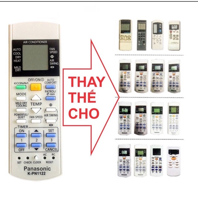 Điều khiển điều hòa panasonic đa năng