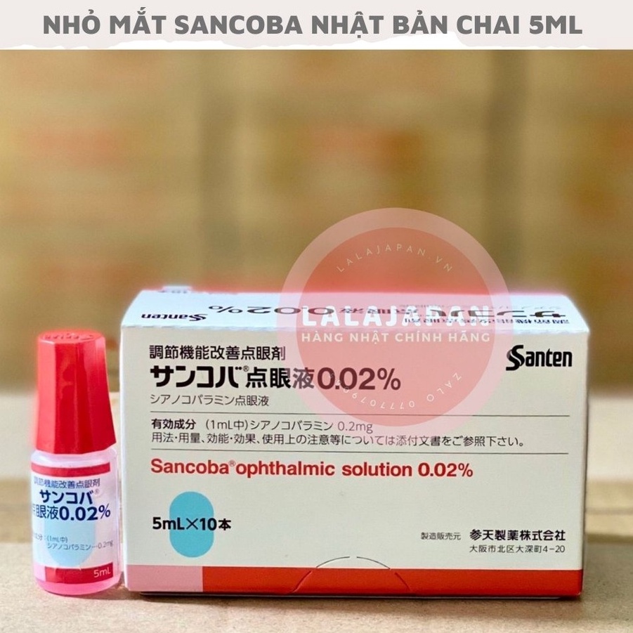 Nước nhỏ mắt phục hồi thị lực Sancoba Nhật Bản