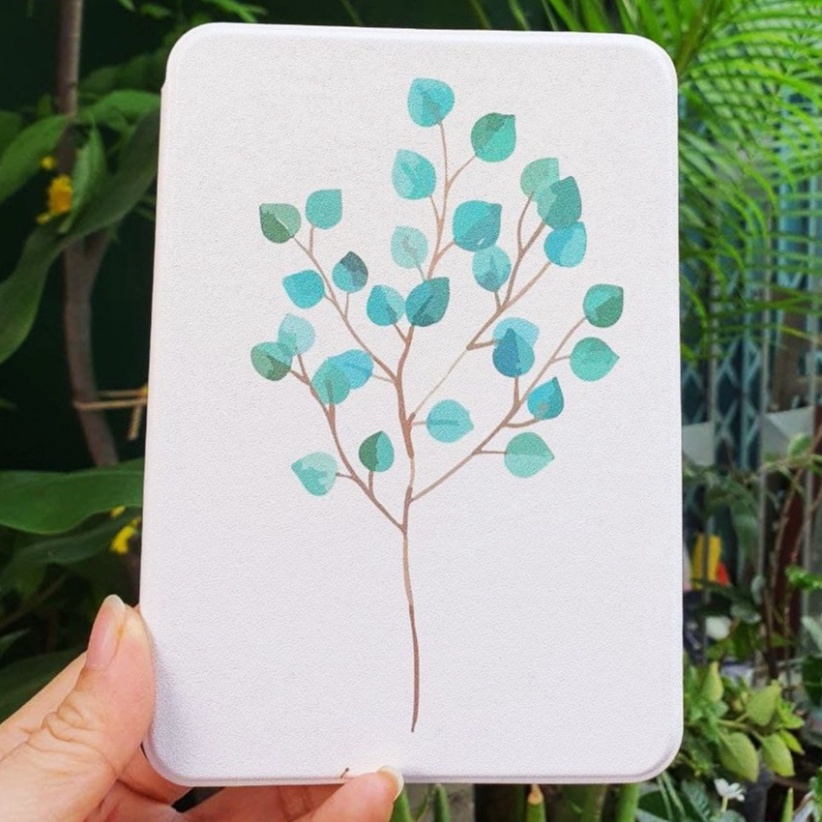 Bao Da Kindle Paperwhite 4 Hít Nam Châm Hoạ Tiết Phong Cách Mùa Thu Giả Da Trơn Mịn - Phụ Kiện Đẹp Xaha