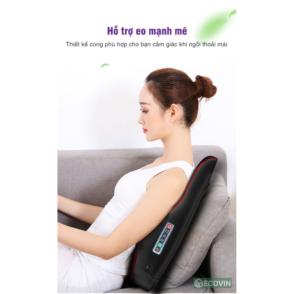 Gối Massage Cổ, Vai Gáy, Máy Mát Xa Lưng và Cổ Hồng Ngoại 5.0💝FREESHIP💝 Bảo Hành 24T