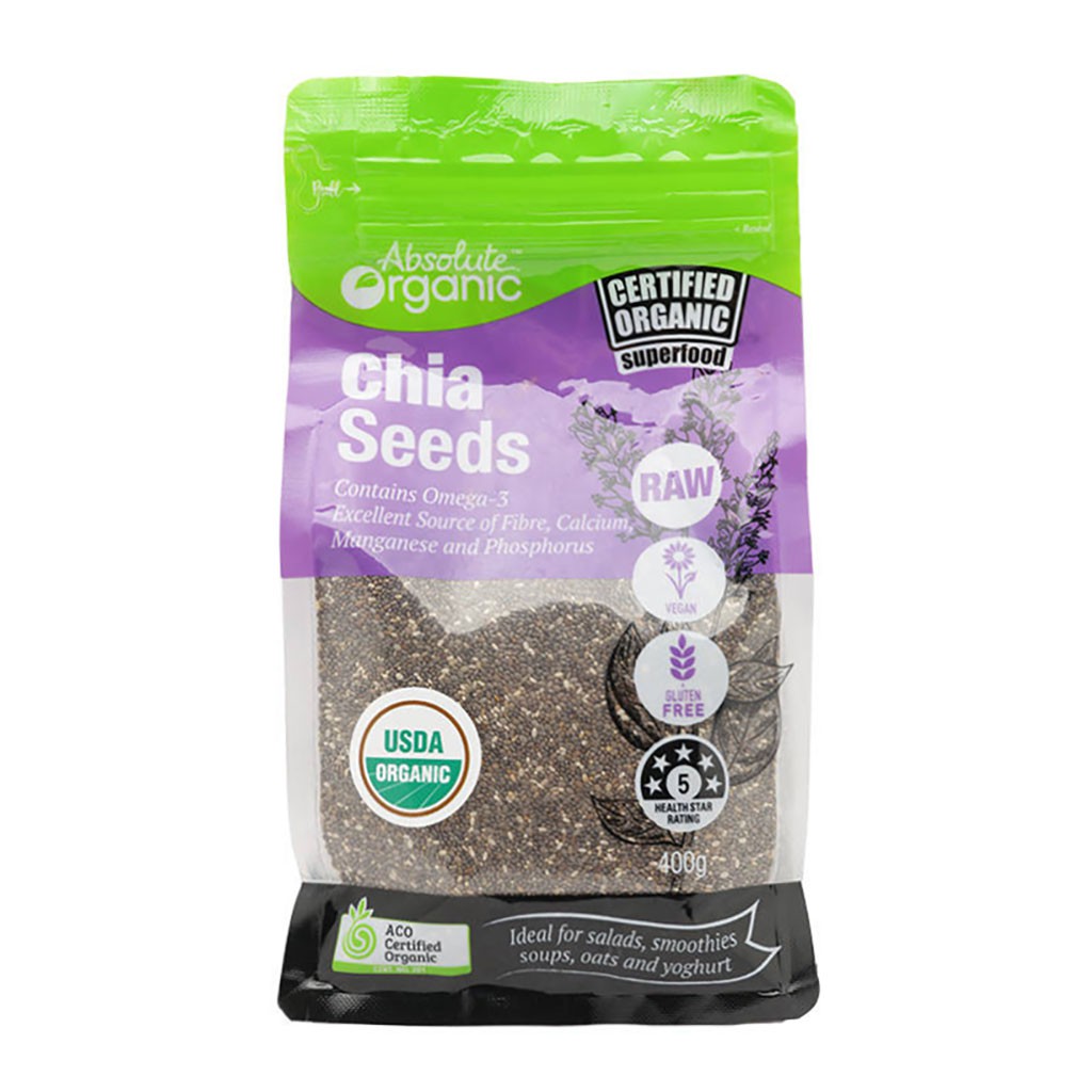 Hạt Chia Seeds Absolute Organic Úc Túi 1kg