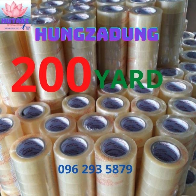 [ SIÊU DAI - BAO DÍNH ] Băng Keo - Băng Dính Dán Giấy, Đóng Thùng 200 Yard Cây/6 Cuộn Lõi Đúng 48mm HUNGZADUNG - HUTABI