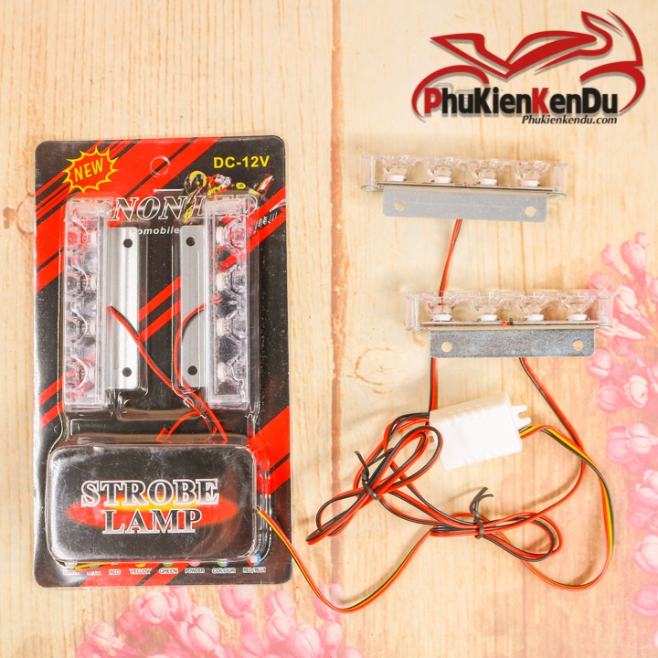 ĐÈN POLICE CHỚP XANH ĐỎ 12V 4 BÓNG