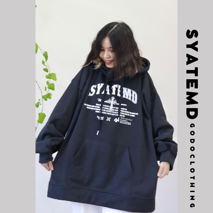 Áo Hoodie Form Rộng Unisex, Hoodie Nữ Nỉ Bông SYATEMD GODO HD28