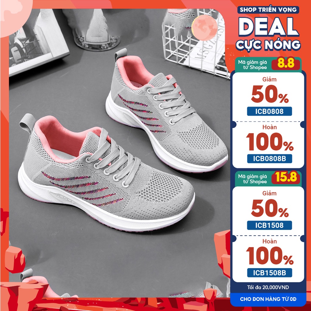 Giày thể thao nữ nhẹ nhàng êm chân đi dã ngoại, du lịch, thể dục đi bộ MELU Boutique