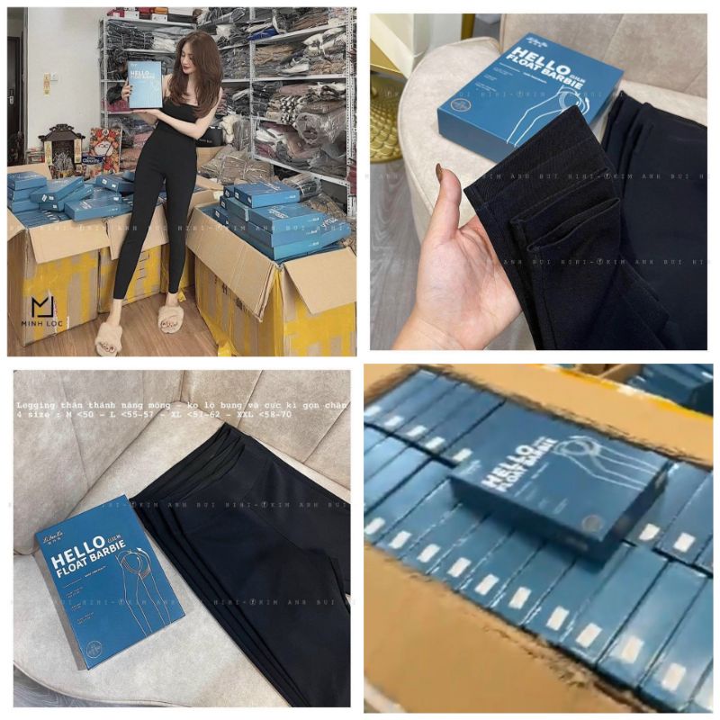 NEW HOT Quần Legging Nữ Hộp Xanh Cạp Cao Gen bung - Chất Umi Hàn Quốc - Tặng Kèm Fullbox