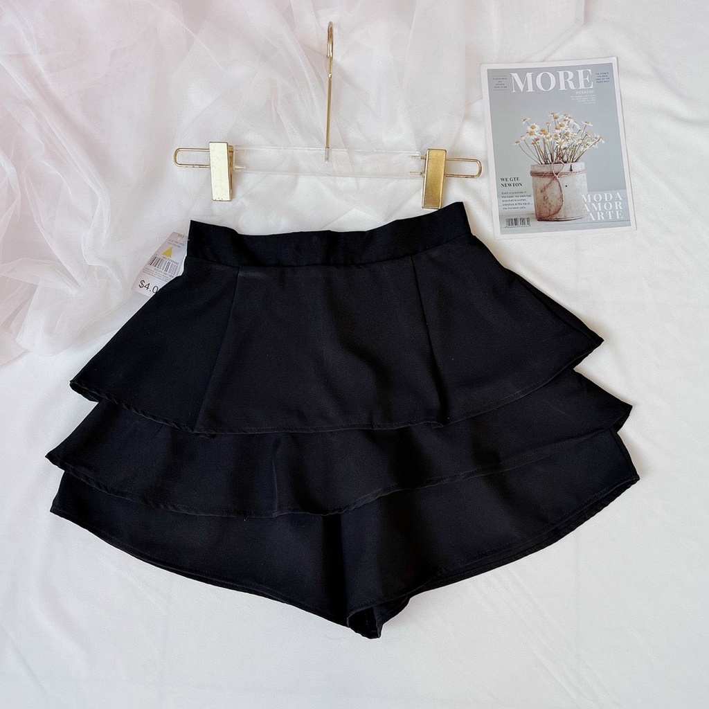 Chân váy 3 tầng dây kéo sau chất tuyết mưa hot đủ size