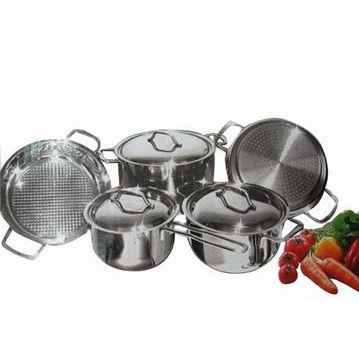 [HÀNG CHÍNH HÃNG]Bộ Nồi Five Star 5 Món Nắp Inox Cao Cấp 3 Đáy Đun Bếp Từ